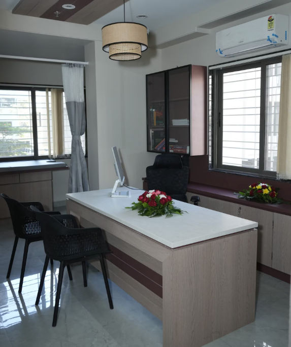 Doctor's consultation cabin at New Life Hospital
