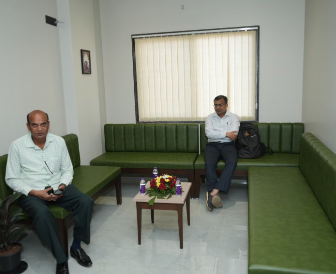 Patient waiting area with seating at New Life Hospital